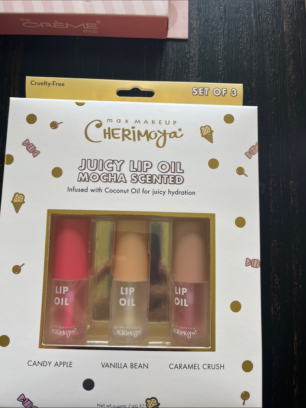 Juicy Lip Oil Set — Candy Apple, Vanilla Bean & Caramel Crush